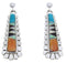 Oyster Shell Multicolor Jewelry Silver Post Dangle Earrings AW69821